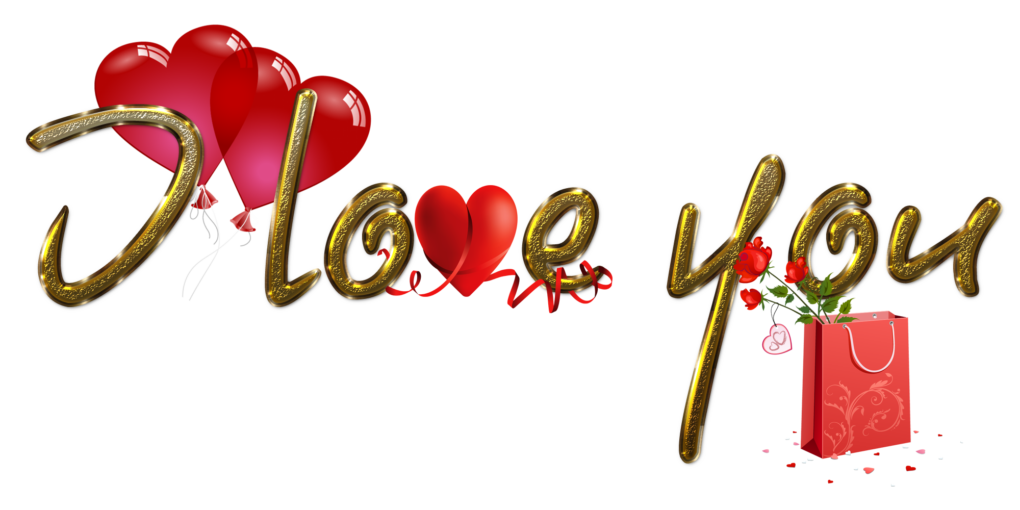 I Love You Text PNG HD and Transparent