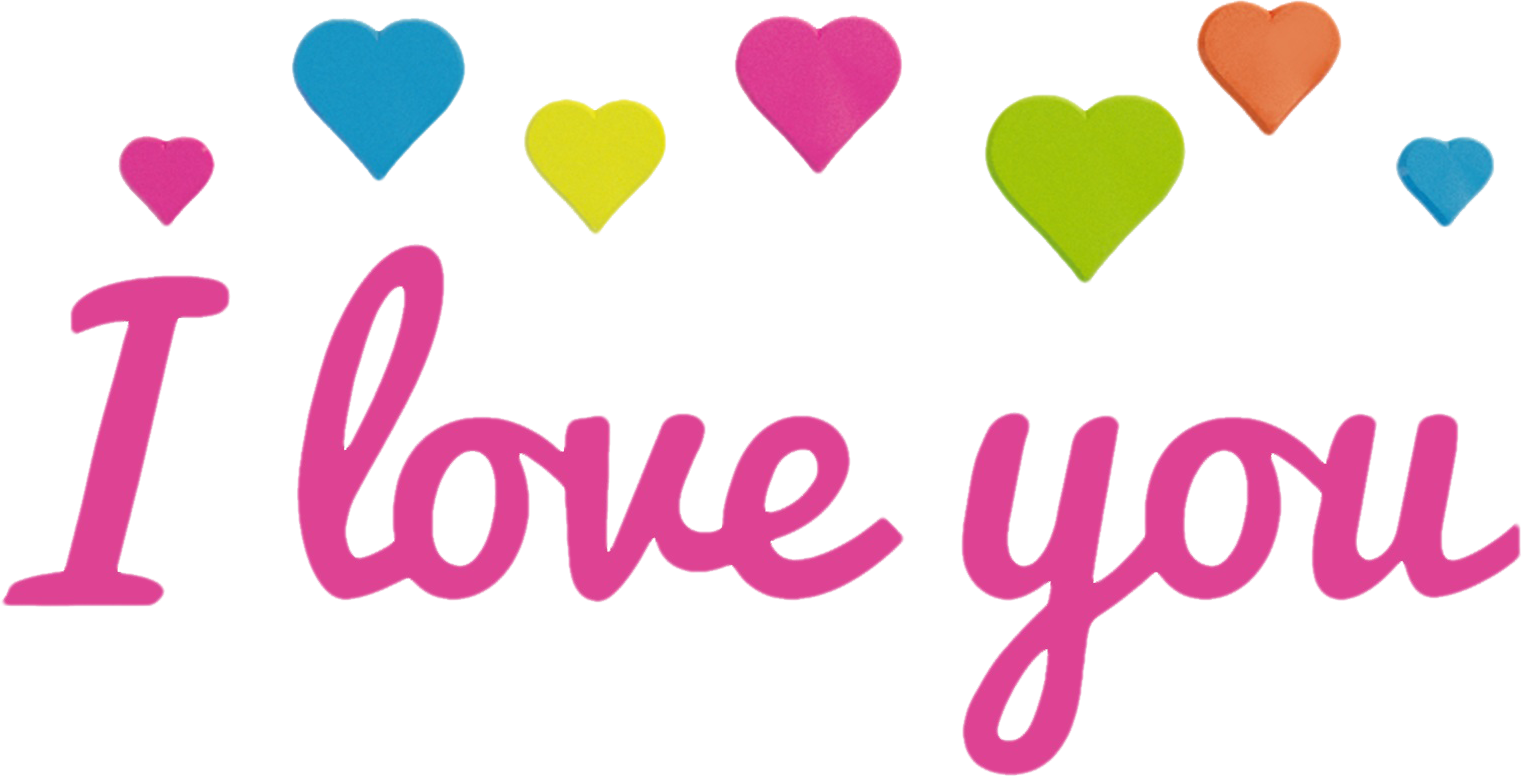 I Love You Text PNG Image in Transparent