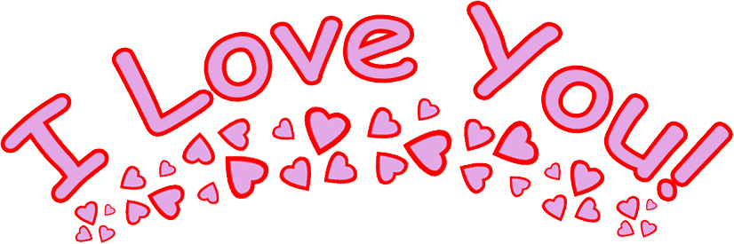 I Love You Text PNG HQ pngteam.com