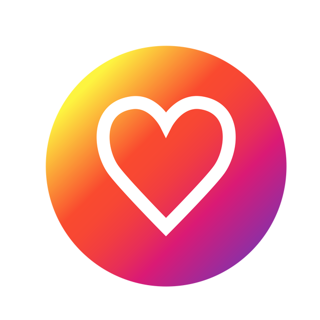 Instagram Color Heart PNG HD 