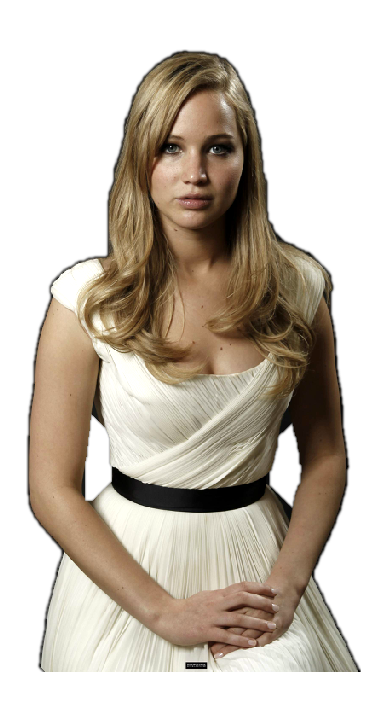 Jennifer Lawrence in a White Dress PNG Image in High Definition pngteam.com