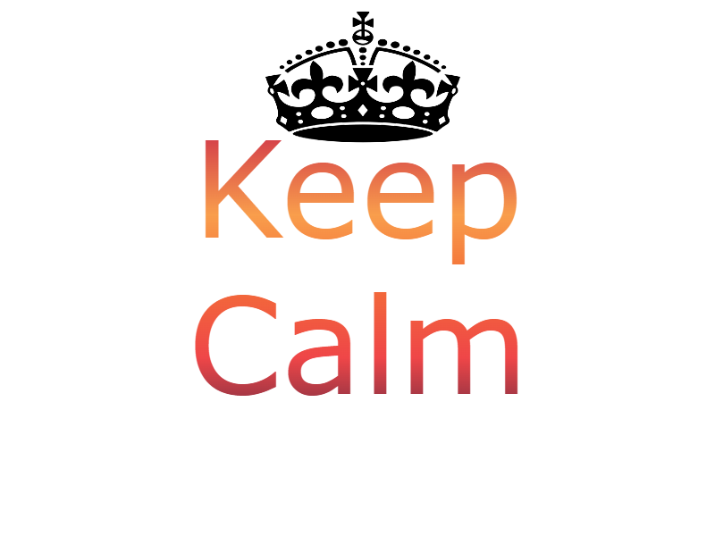 Colorful Keep Calm PNG