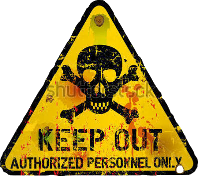 Keep Out Danger Sign PNG HQ
