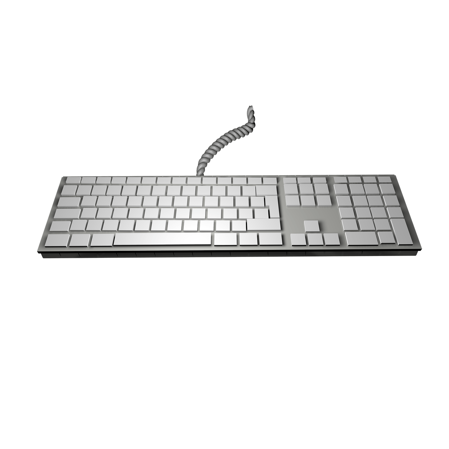 White Keyboard PNG Transparent
