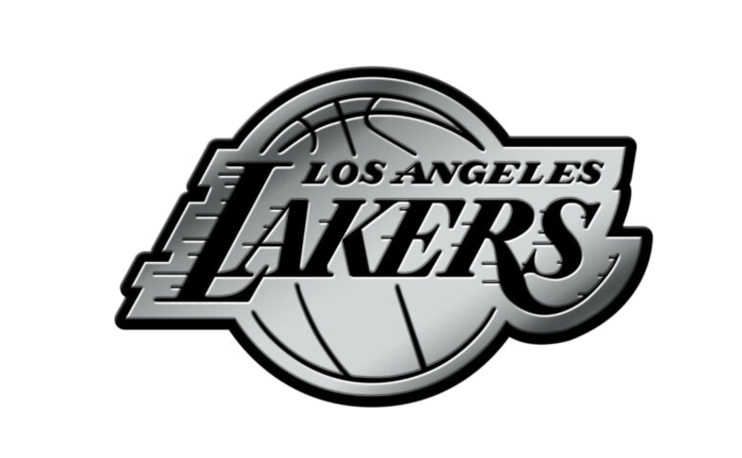 Los Angeles Lakers Logo Gray Black White PNG Transparent pngteam.com