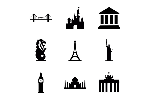 World Landmarks in Transparent pngteam.com