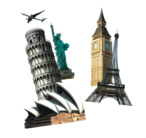 Eiffel Tower And Pisa Tower PNG