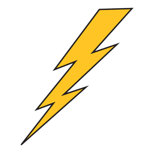 Orange Lightning Bolt PNG pngteam.com