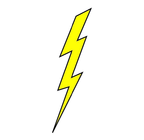 Yellow Lightning Bolt PNG pngteam.com