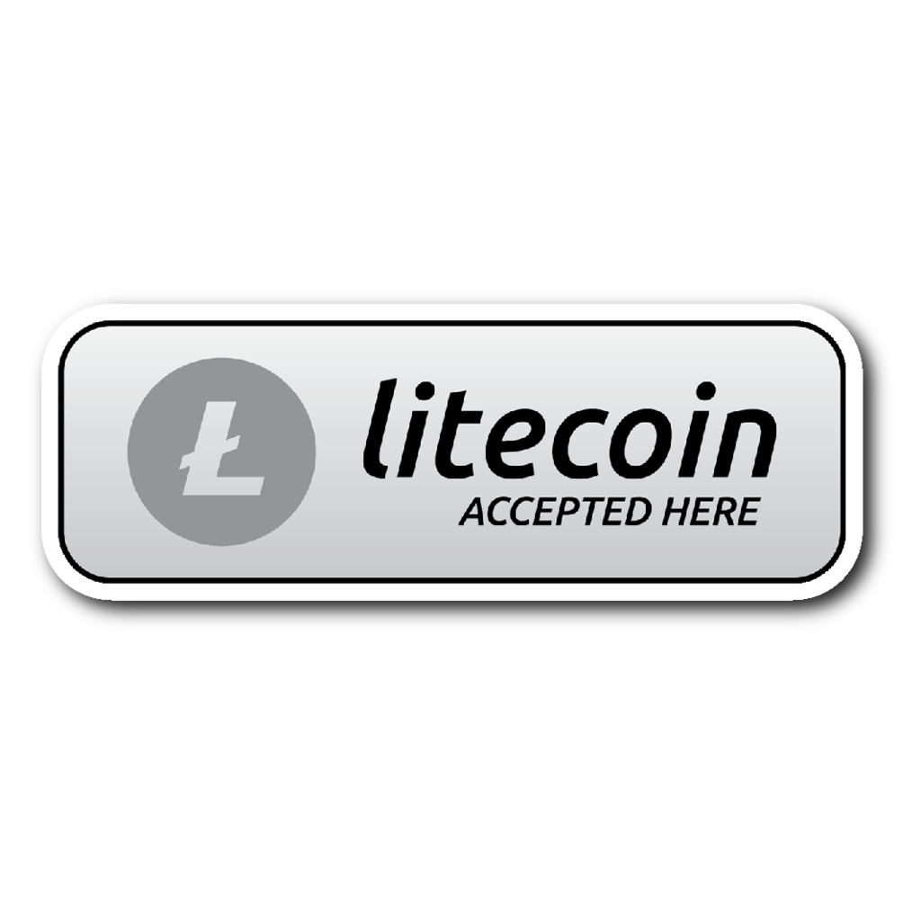 Litecoin Accepted Here Button PNG Images