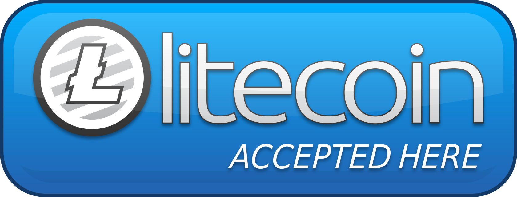 Litecoin Accepted Here Button PNG File pngteam.com