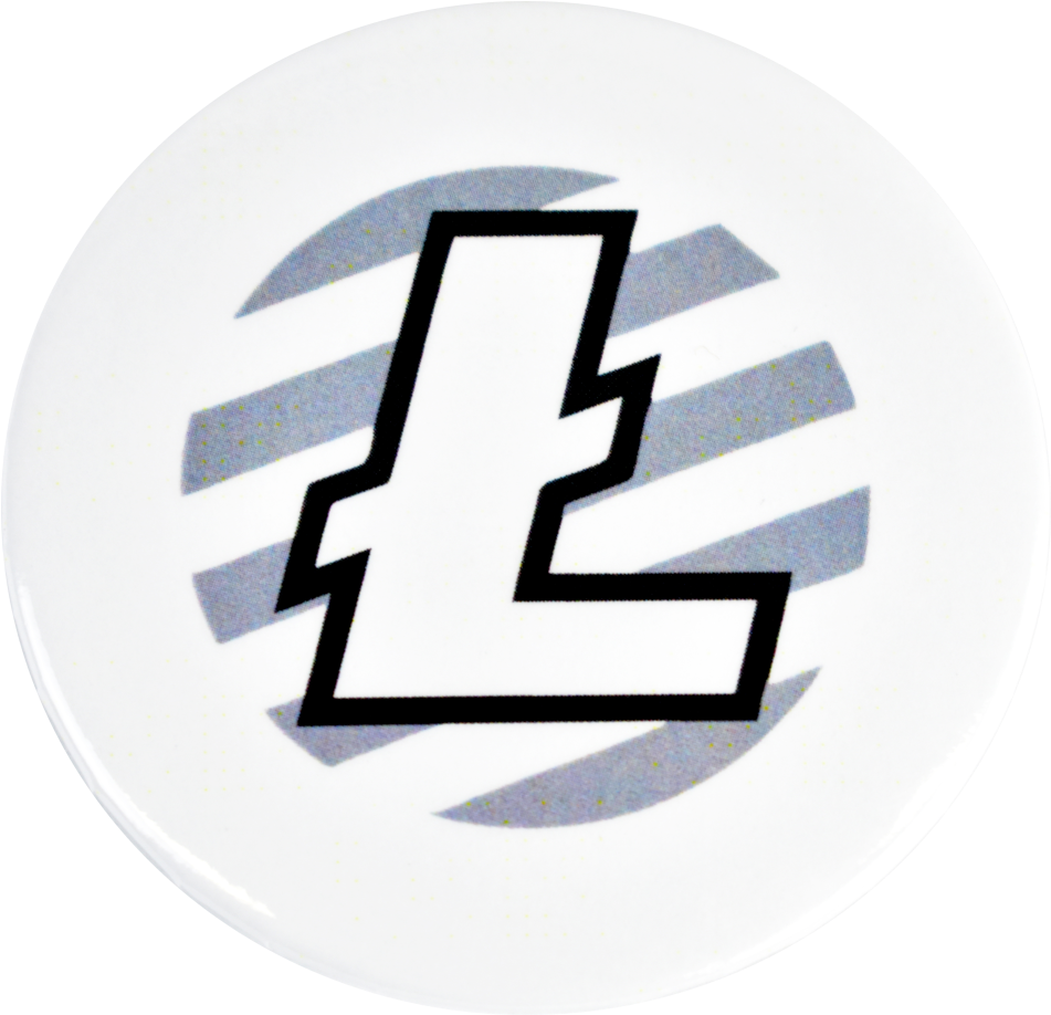 Litecoin Accepted Here Button PNG Image in High Definition