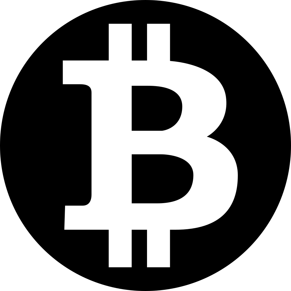 BTC Black and White Icon PNG Transparent - Litecoin Accepted Here Button Png