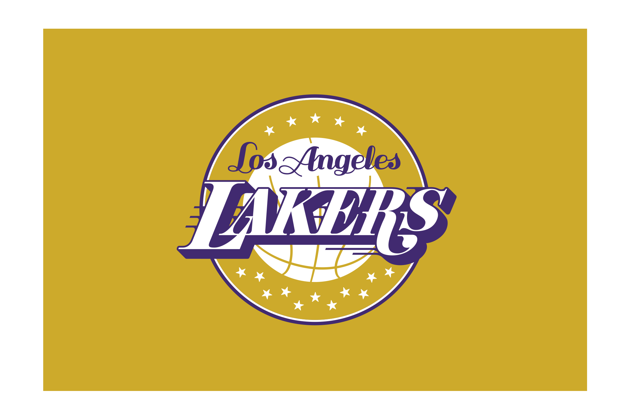 Los Angeles Lakers Logo PNG Yellow Background pngteam.com
