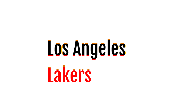 Los Angeles Lakers Text Black and Red PNG Picture Transparent