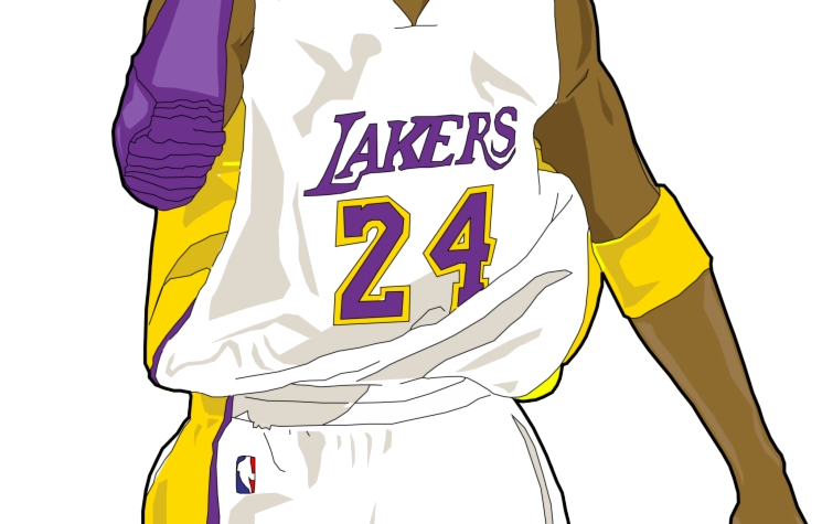 Los Angeles Lakers Clipart Number 24 PNG Transparent pngteam.com