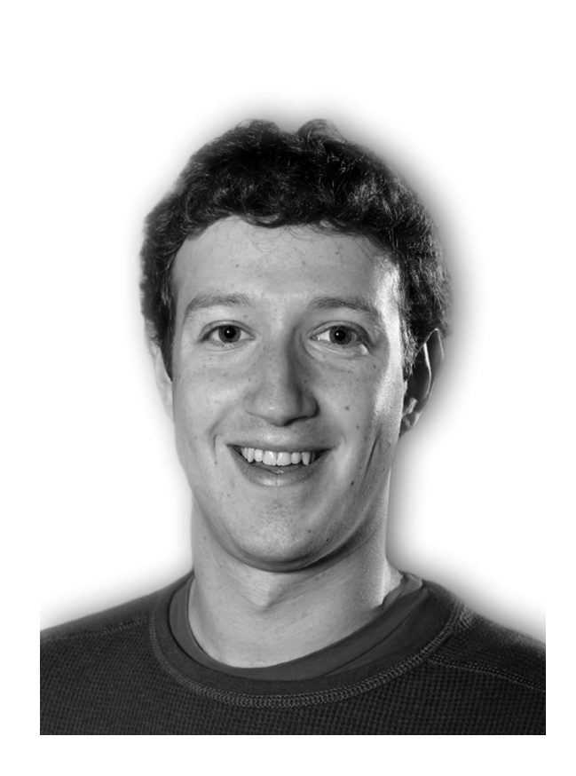 Mark Zuckerberg Black White PNG pngteam.com