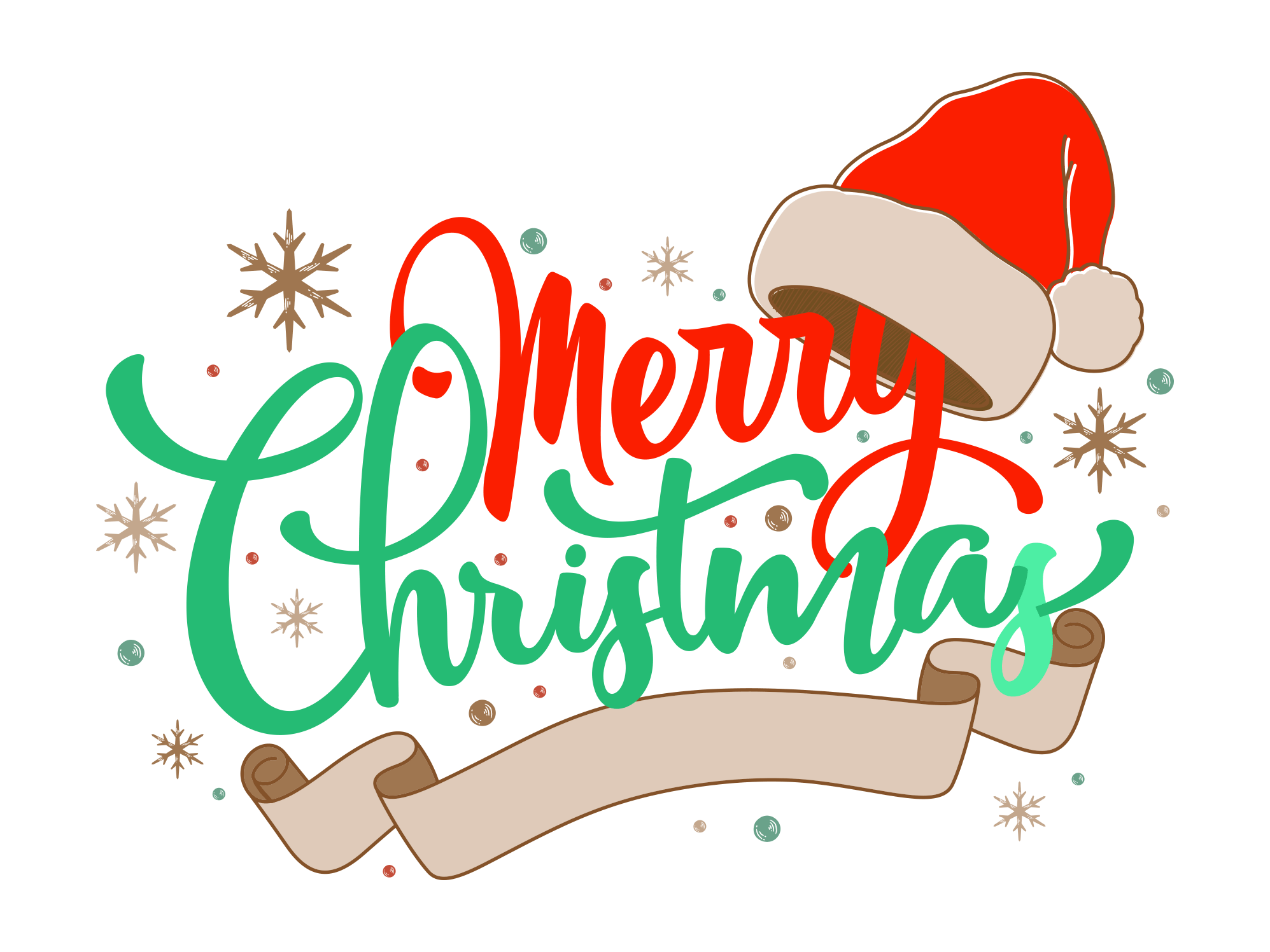 Merry Christmas Text PNG HQ Image Transparent