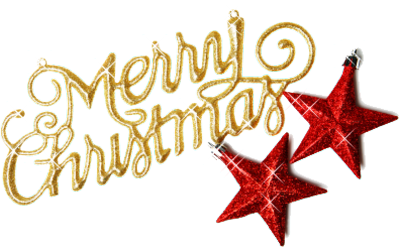 Merry Christmas Text with Stars PNG in Transparent - Merry Christmas Png