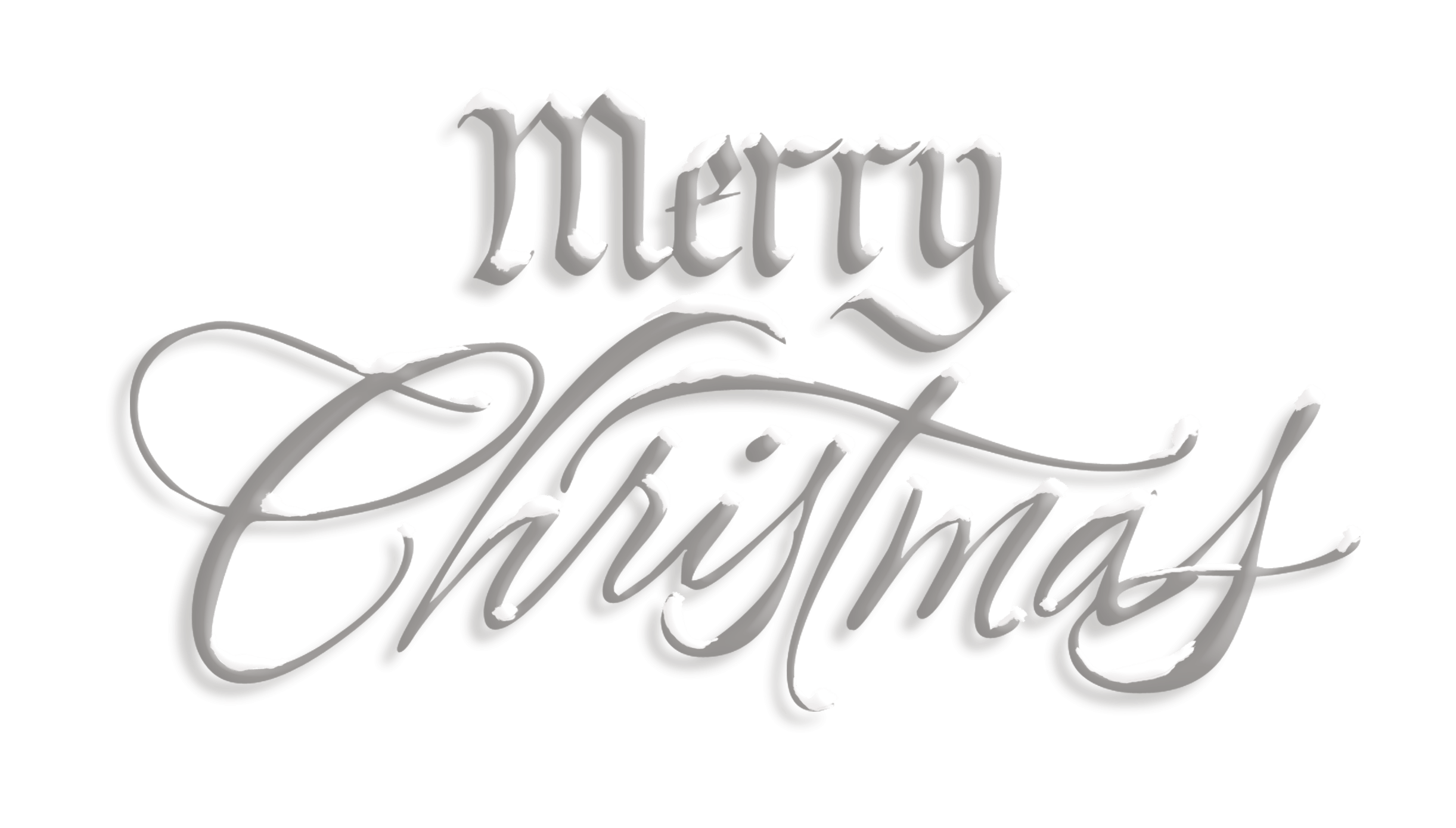 Merry Christmas Silver Text PNG Photo pngteam.com