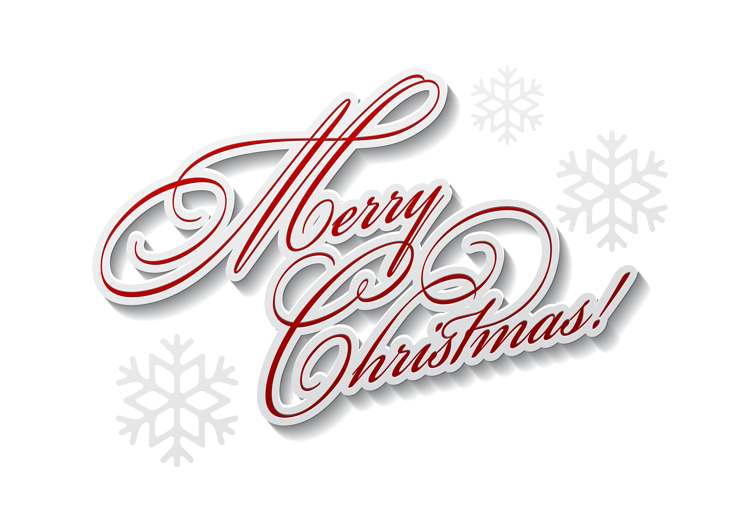 Merry Christmas Text with Snow PNG Photo pngteam.com