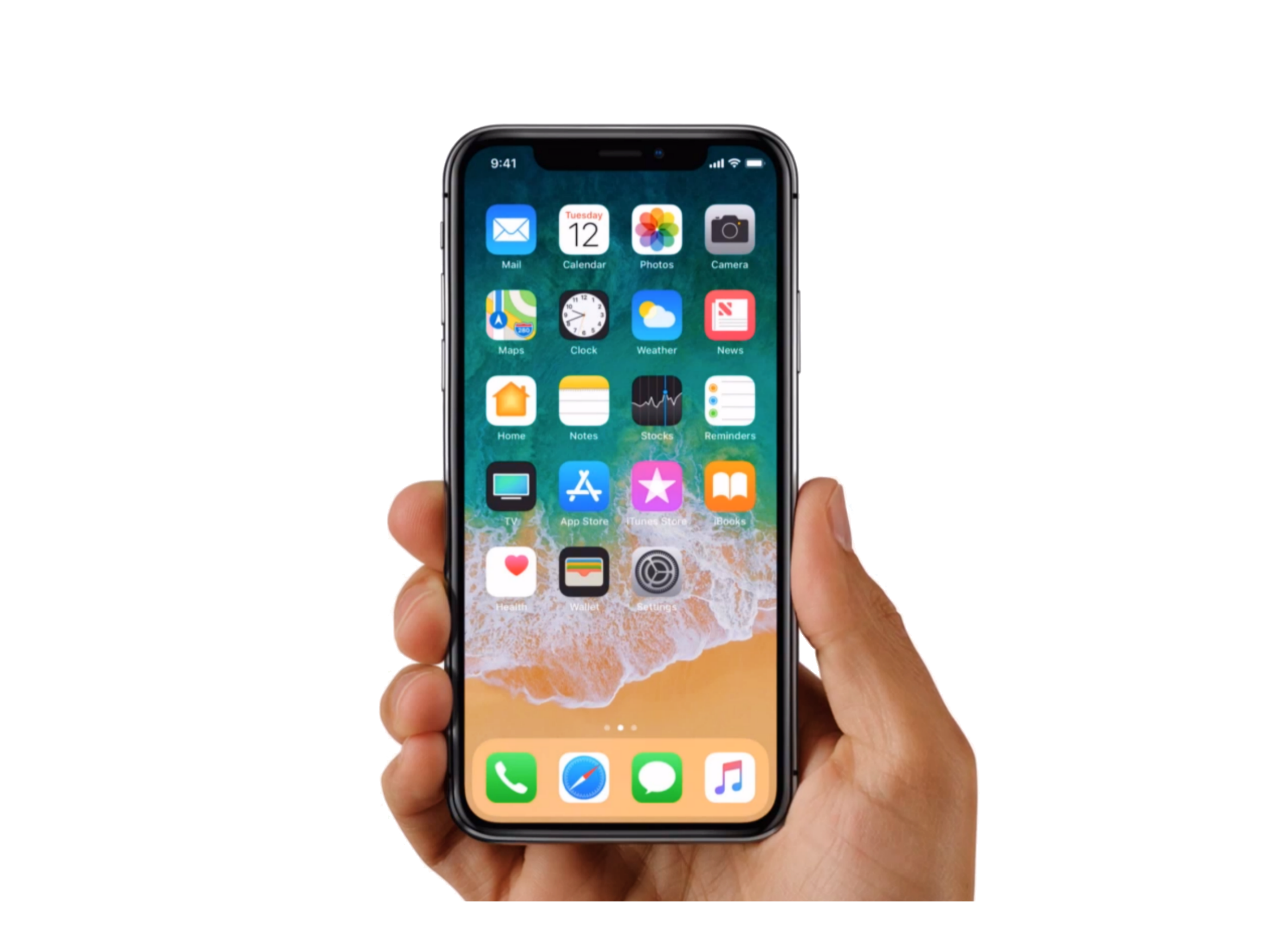 Iphone X 10 With Hand Png