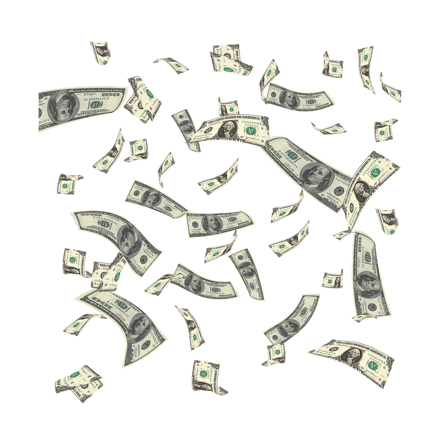 Money Rain PNG Image in Transparent