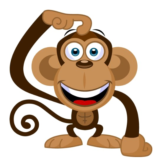 Monkey Thinking Clipart Cartoon PNG Images Transparent pngteam.com