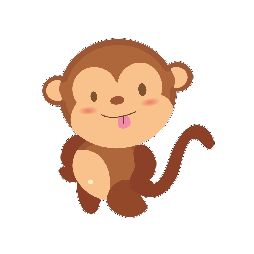Monkey Cartoon Icon PNG Transparent pngteam.com