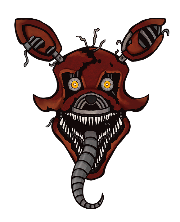 Nightmare Foxy Head PNG Image in Transparent