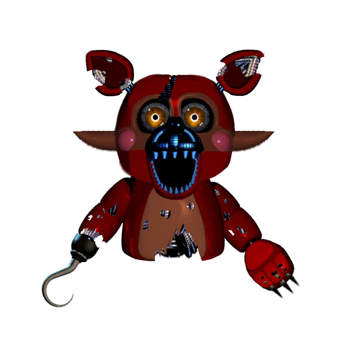 Nightmare Foxy Face PNG HD Images pngteam.com