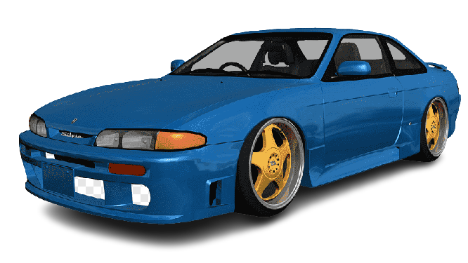 Blue Nissan Silvia S14 PNG pngteam.com