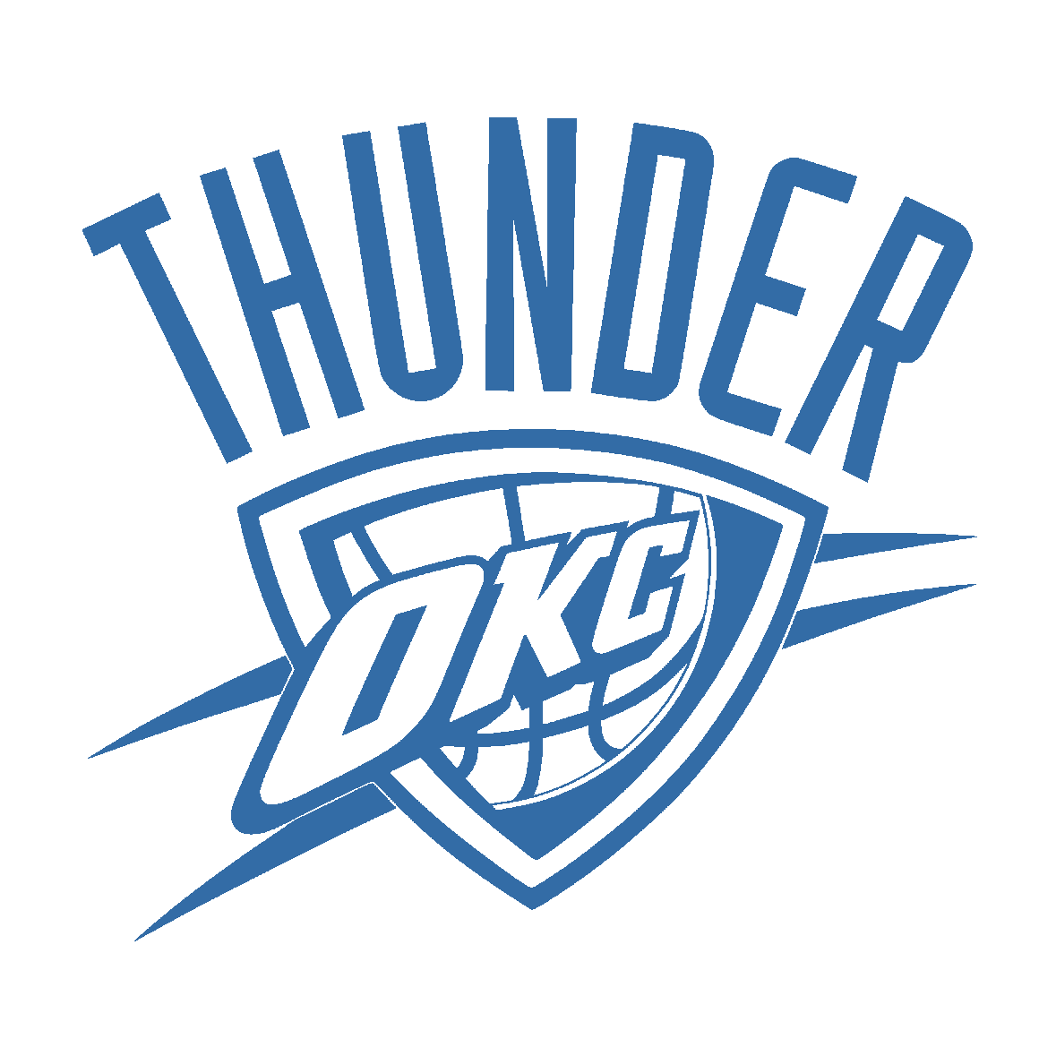 Oklahoma City Thunder Blue Logo PNG Image in Transparent