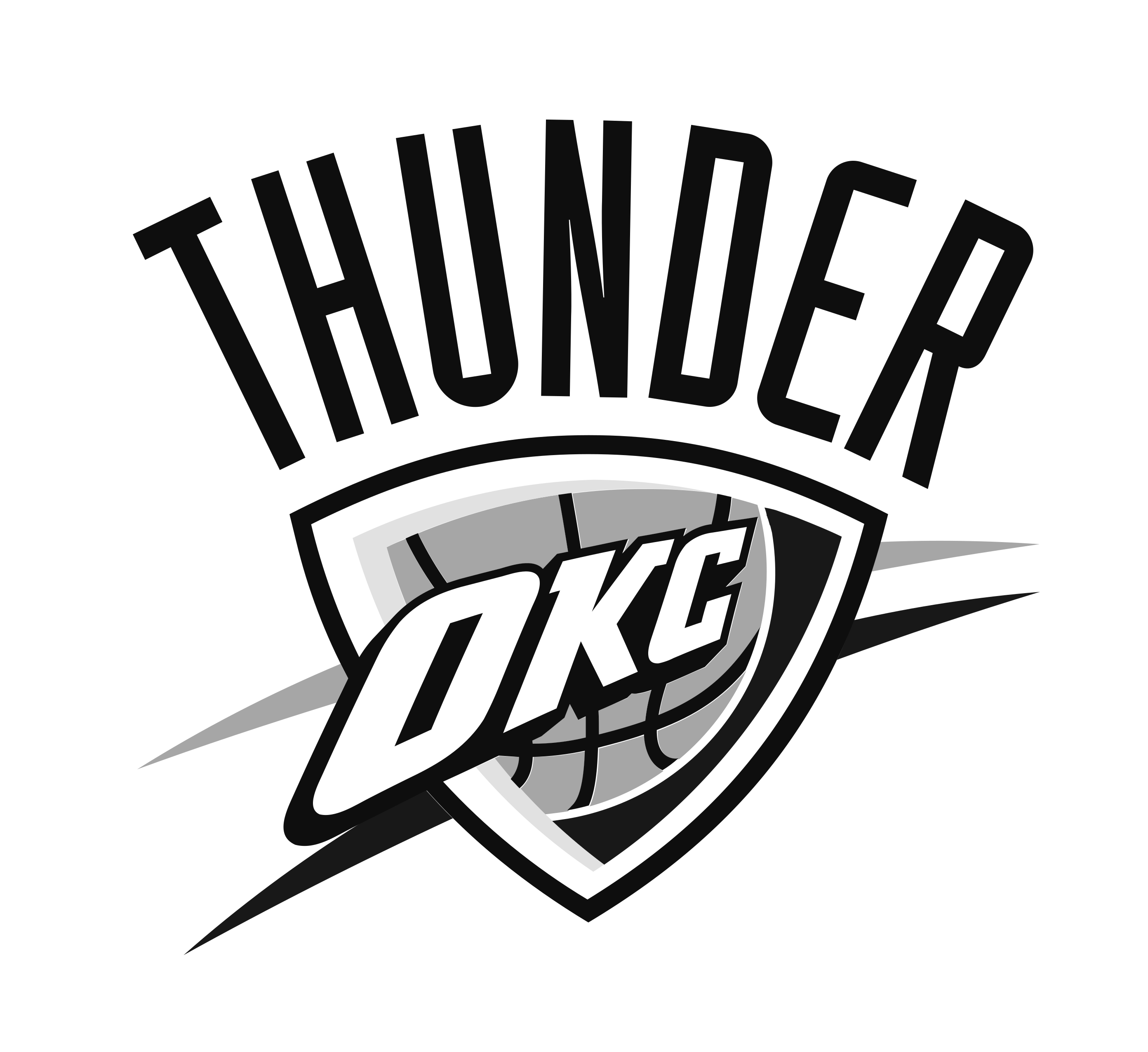 Oklahoma City Thunder Black Logo PNG Images