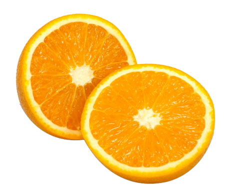 Orange Sliced in Half PNG HD pngteam.com