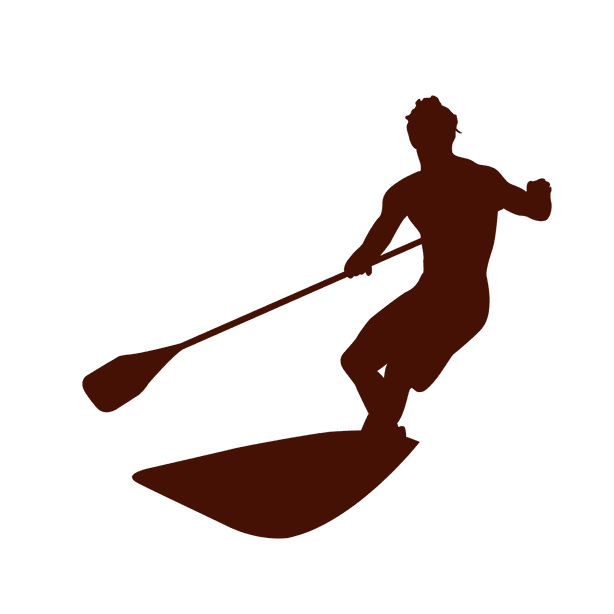 Paddle Surfing Silhouette PNG HD Transparent pngteam.com