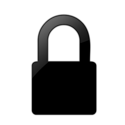 Black Padlock Logo PNG File Transparent - Padlock Png