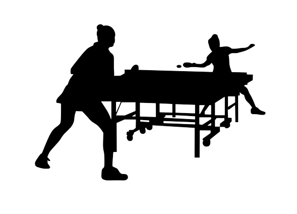 Ping Pong Silhouette PNG HD - Ping Pong Png