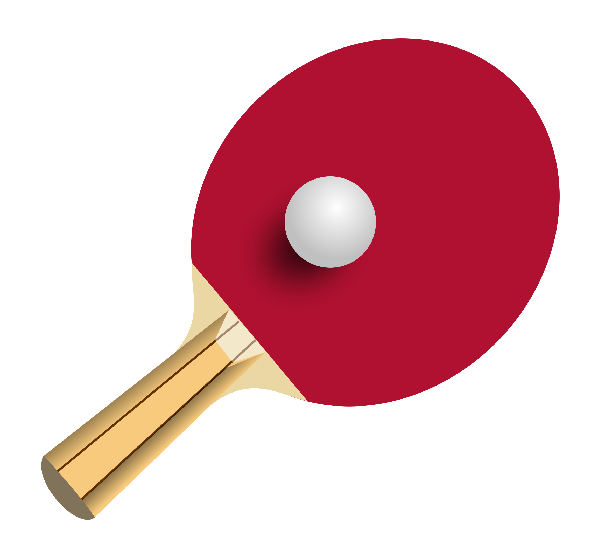 Red Ping Pong Racket PNG Transparent pngteam.com