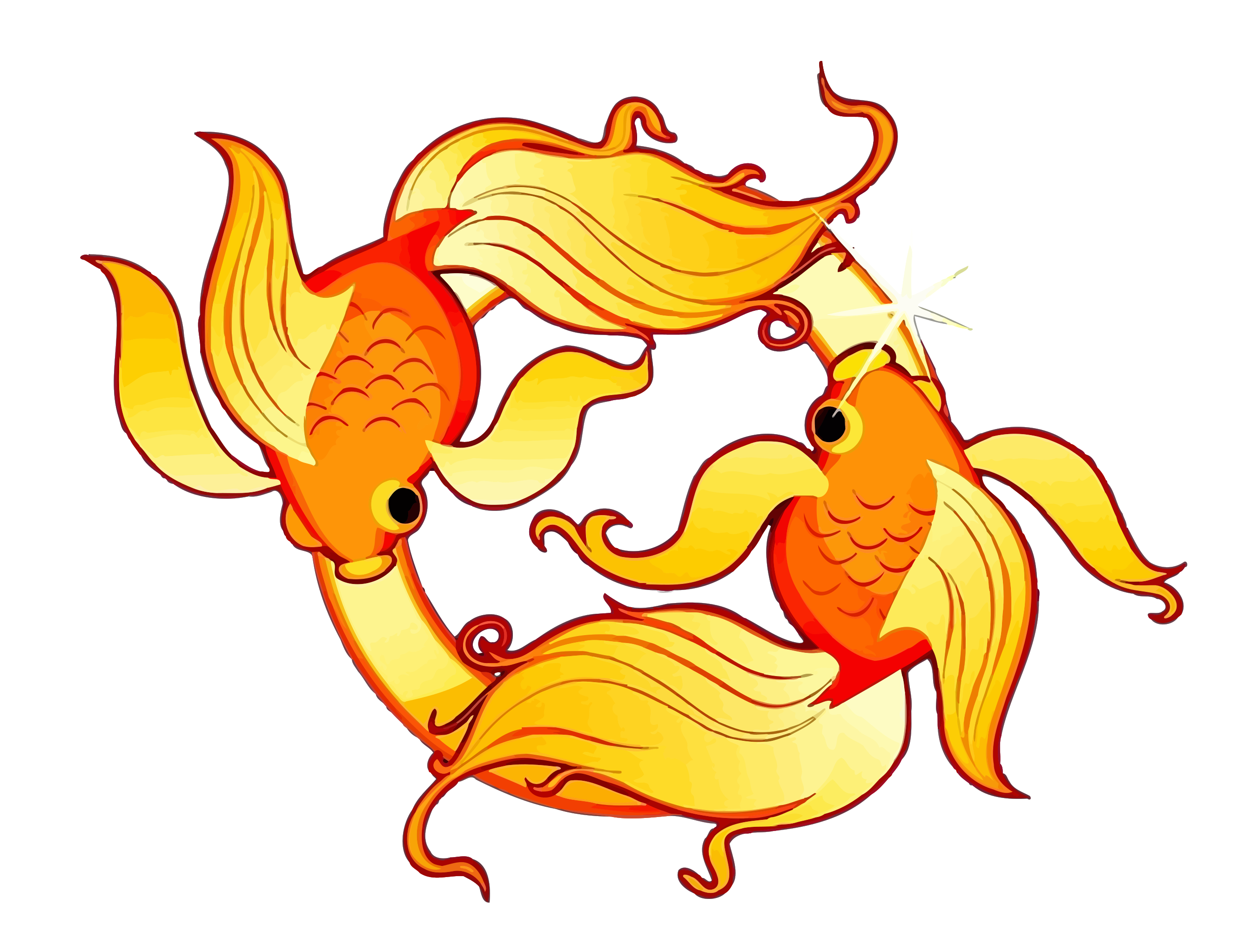 Pisces Symbol Yellow PNG Picture pngteam.com