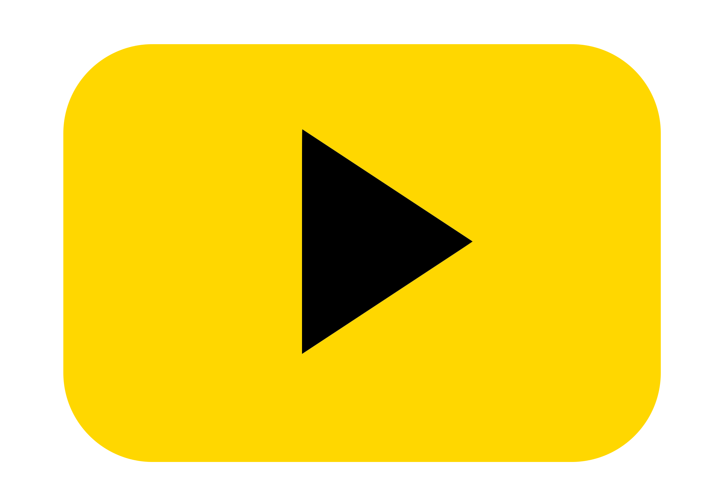 Play Button Black on Yellow PNG in Transparent