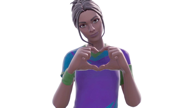 Poised Playmaker Heart with her hands PNG - Poised Playmaker Png