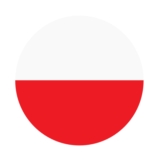 Poland Flag Icon Circular PNG Transparent