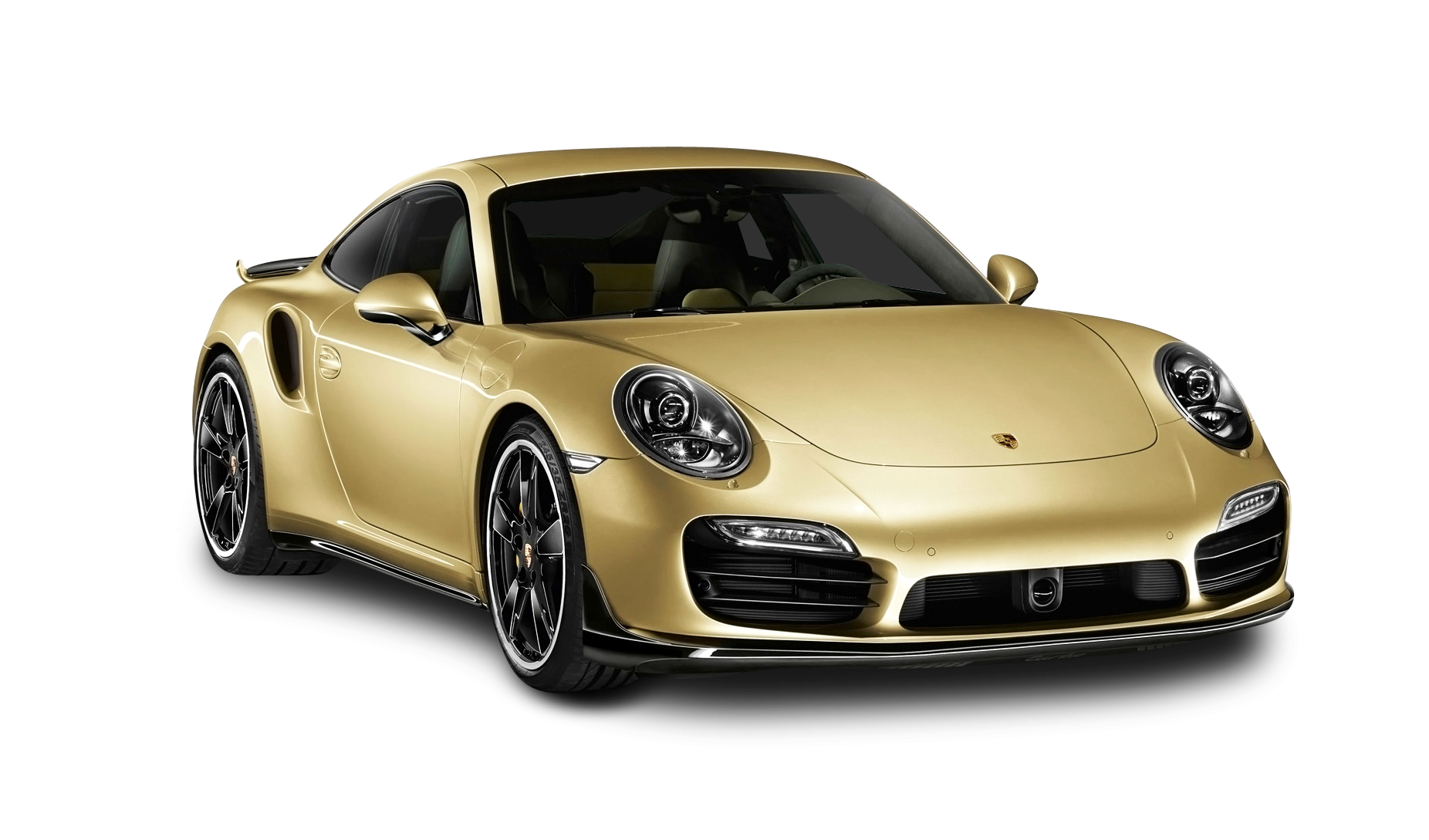 Gold Porsche 911 Turbo PNG HD 
