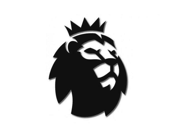 Premier League Lion Head Black Logo PNG Image Transparent with Shadow - Premier League Logo Png