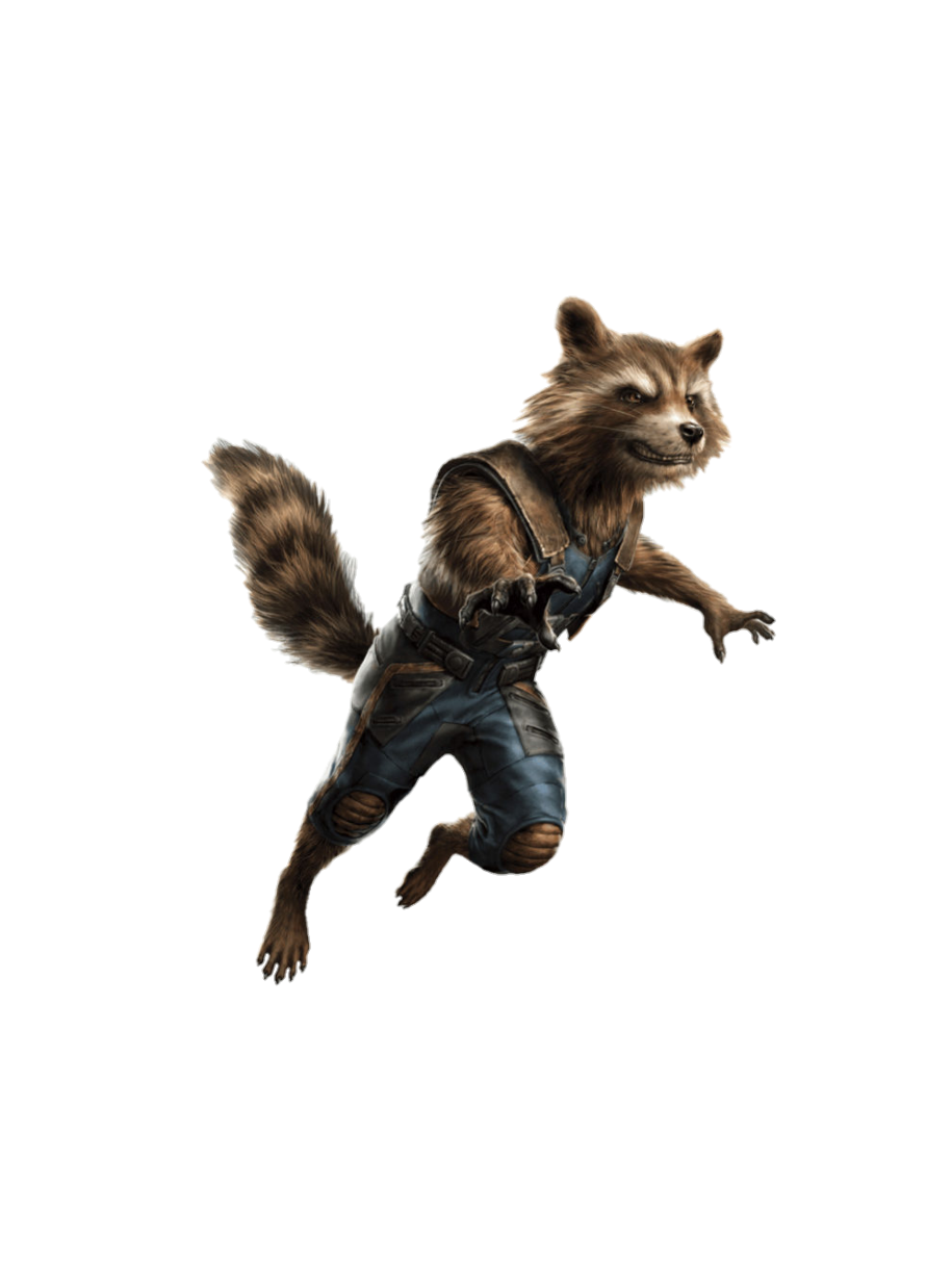 Avengers Endgame Rocket Raccoon PNG Transparent pngteam.com