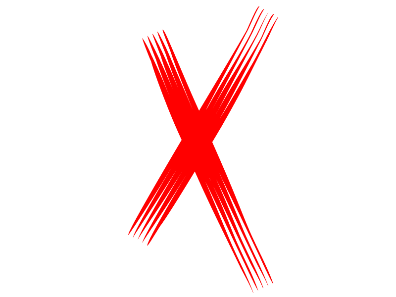 X Mark Cross Clip Art