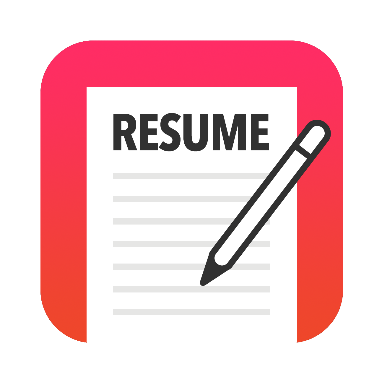 Resume Icon PNG HD File
