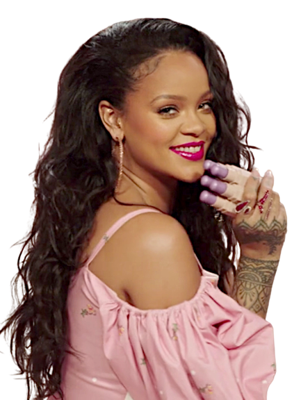 Rihanna is smiling PNG pngteam.com