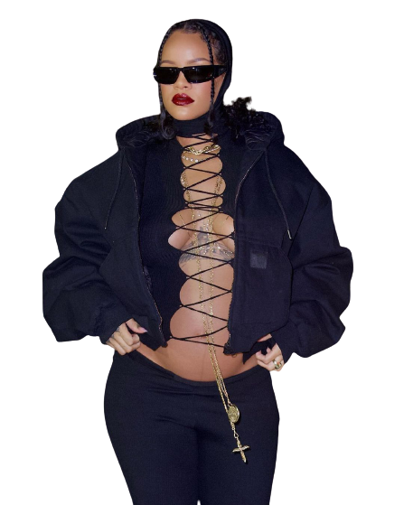 Black Dress Rihanna PNG pngteam.com